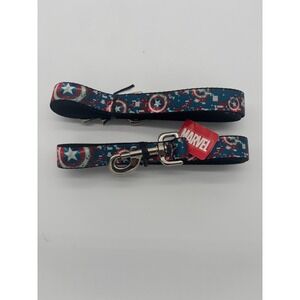 Marvel Captain America Shield Dog Leash Patterned Superhero‎ Comic Pet